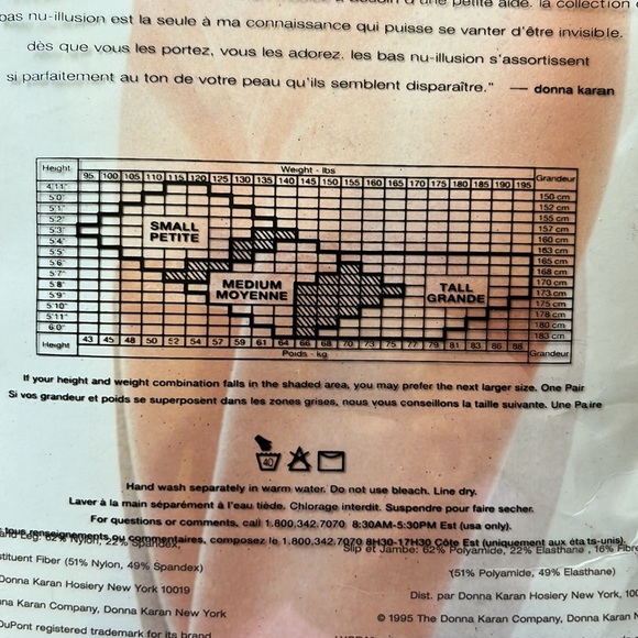 Donna Karan New York The Nudes Hosiery Tights Pantyhose - Picture 4 of 5